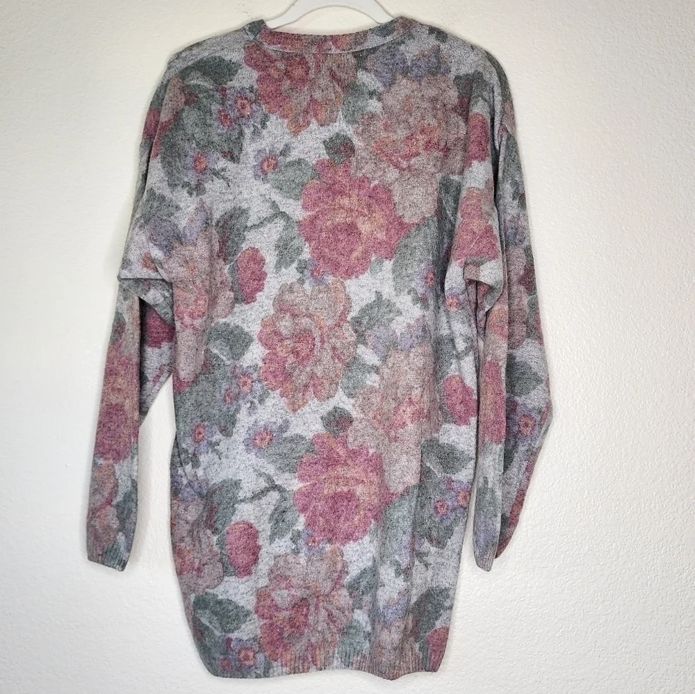 Vintage Epogee Floral Lambswool Angora Blend Sweater M